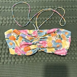 Zara tie up bandeau top